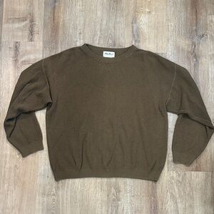 Eddie Bauer Men's Crewneck Sweater in Brown Size Large